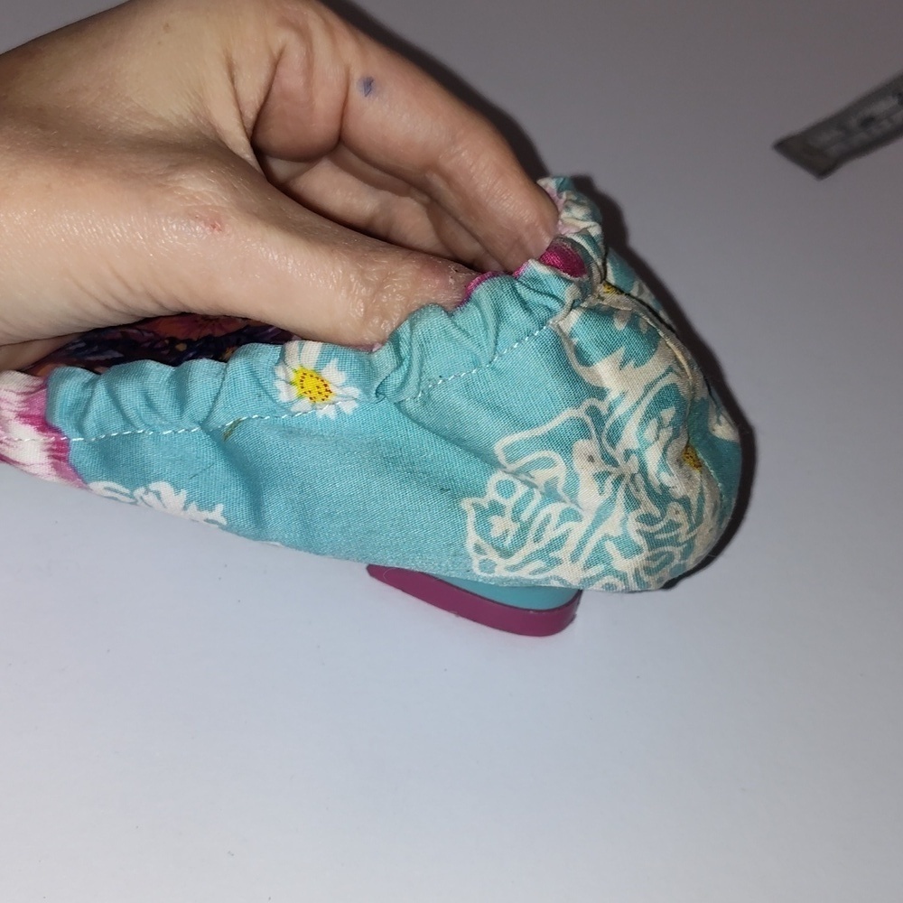 Irregular Choice Floral Blue Kitten Heel Slipper Shoes Size 39.5 - Picture 8 of 10